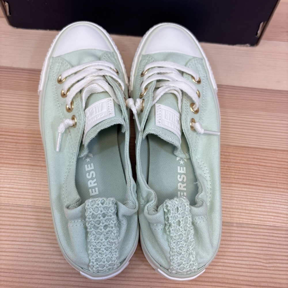 Converse Shoreline Slip On Shoes Womens Sz 7 Surplus Mint Sneakers A14969F - Picture 4 of 8